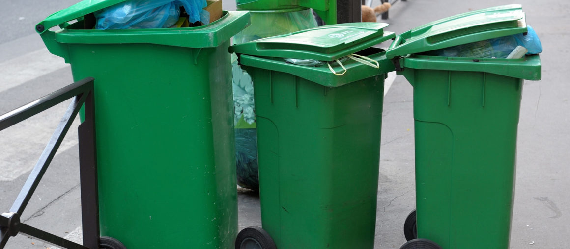 Three plastic garbage tanks